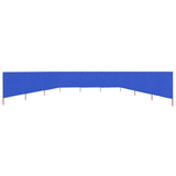 Pare-brise vidaxl 9 panneaux 1200x120 cm tissu azure bleu
