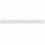 Pare-brise Vidaxl 9 panneaux 1200x160 cm Sable de tissu blanc