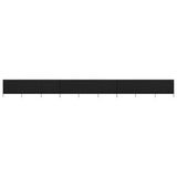 Pare-brise Vidaxl 9 panneaux 1200x160 cm Tissu noir