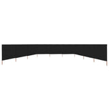 Pare-brise Vidaxl 9 panneaux 1200x160 cm Tissu noir