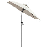 Vidaxl Parasol 200x224 cm aluminiowy piasek biały