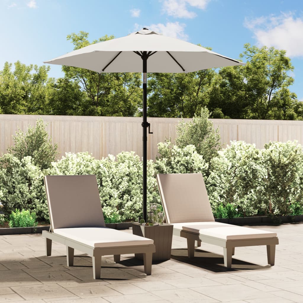 Vidaxl Parasol 200x224 cm aluminiowy piasek biały