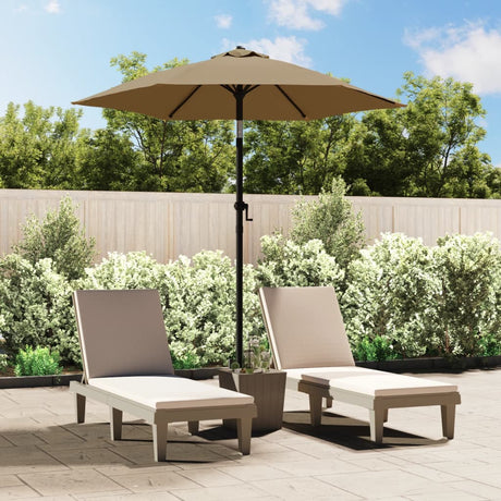 Vidaxl parasol 200x224 cm en aluminium taupe