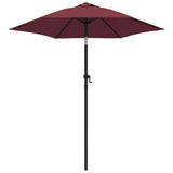 Vidaxl Parasol 200x224 cm de aluminio Burdeos rojo