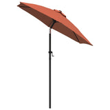 Vidaxl Parasol 200x224 cm Terracotta in alluminio