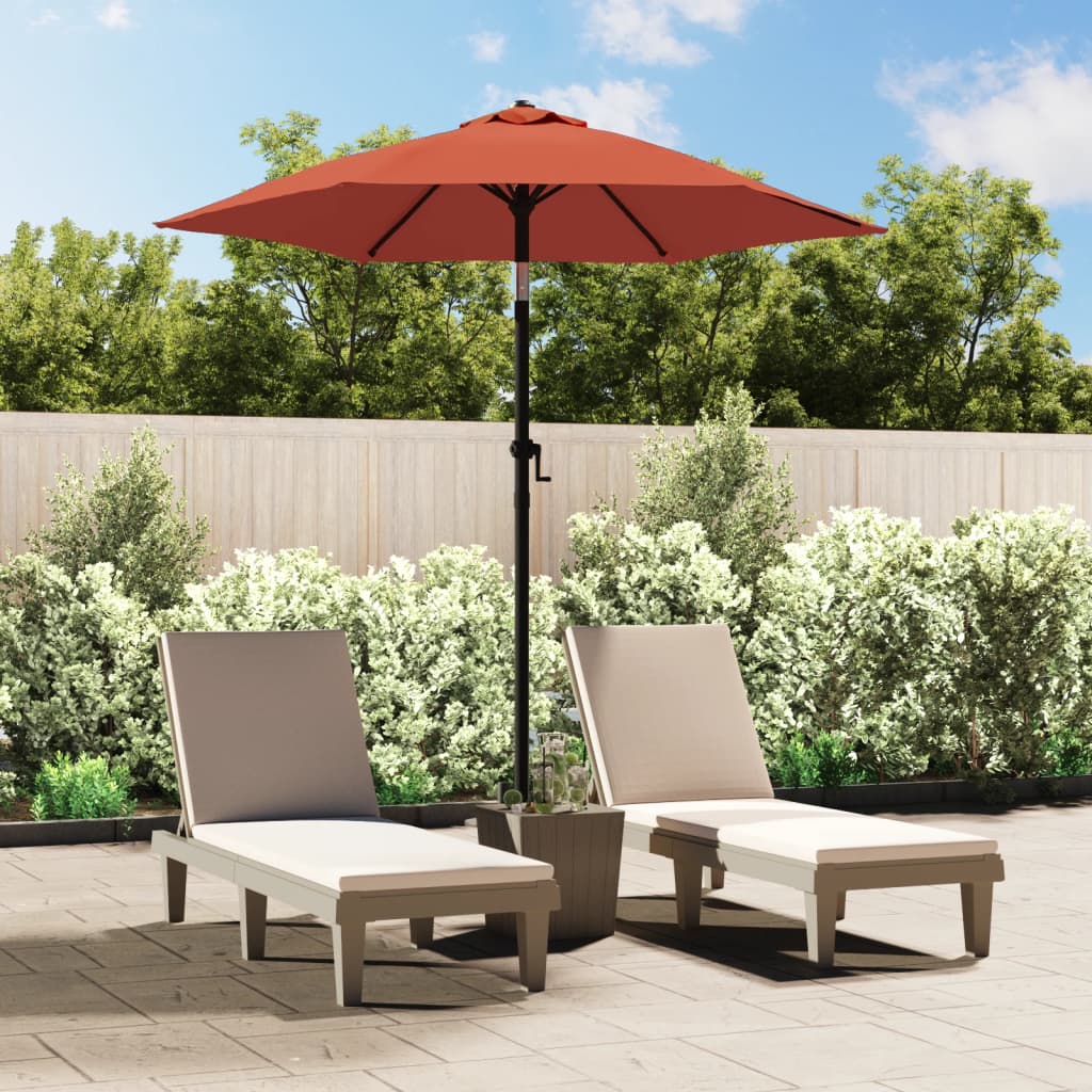 Vidaxl Parasol 200x224 cm terre cuite en aluminium