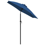 Vidaxl parasol 200x224 cm bleu en aluminium