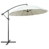 Vidaxl Floating parasol with aluminum pole 3 m white