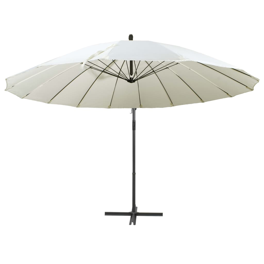 VidaXL Zweefparasol met aluminium paal 3 m wit