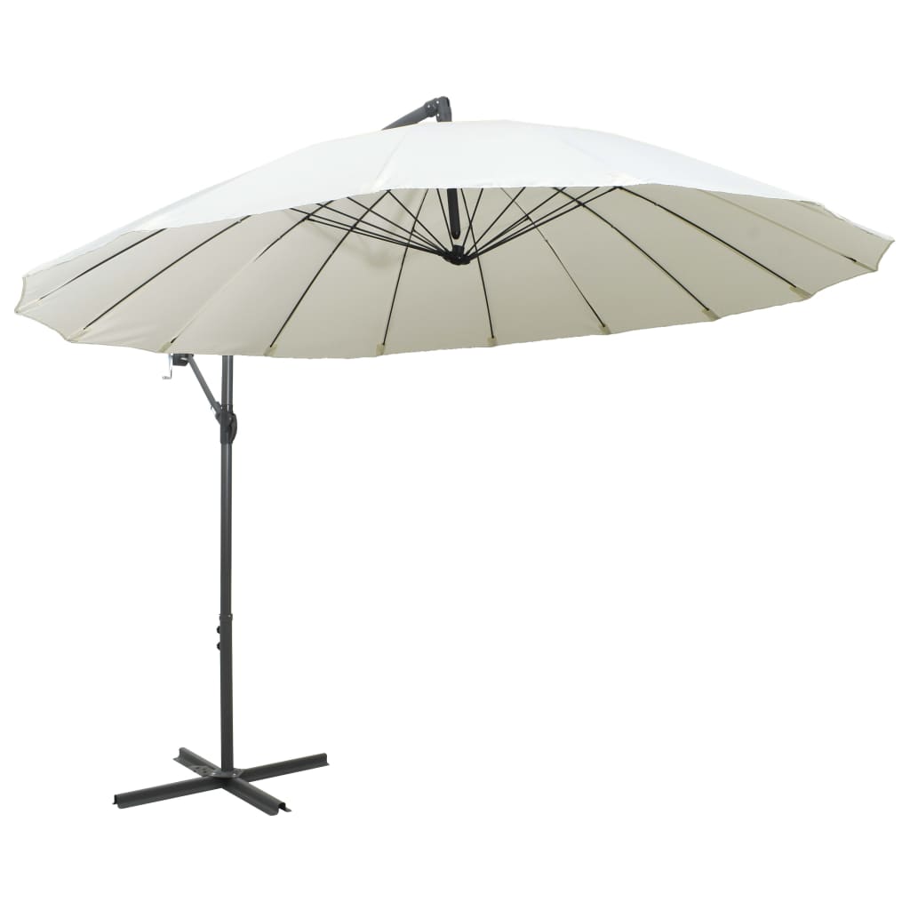 Vidaxl flytande parasol med aluminiumstång 3 m vit