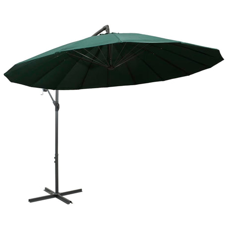 Vidaxl zweefparasol met aluminium paal 3 m groen