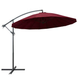 Vidaxl flytande parasol med aluminiumpol 3 m Bordeaux röd