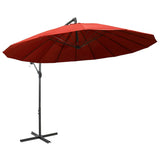 Vidaxl zweefparasol met aluminium paal 3 m terracotta