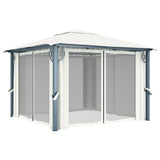 Vidaxl Arbor con tenda 300x300 cm Crema di alluminio