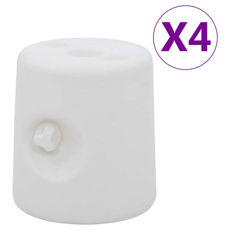 Vidaxl partie alsos 4 st pe blanc