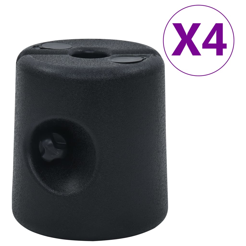 Vidaxl arbour poids 4 st pe noir