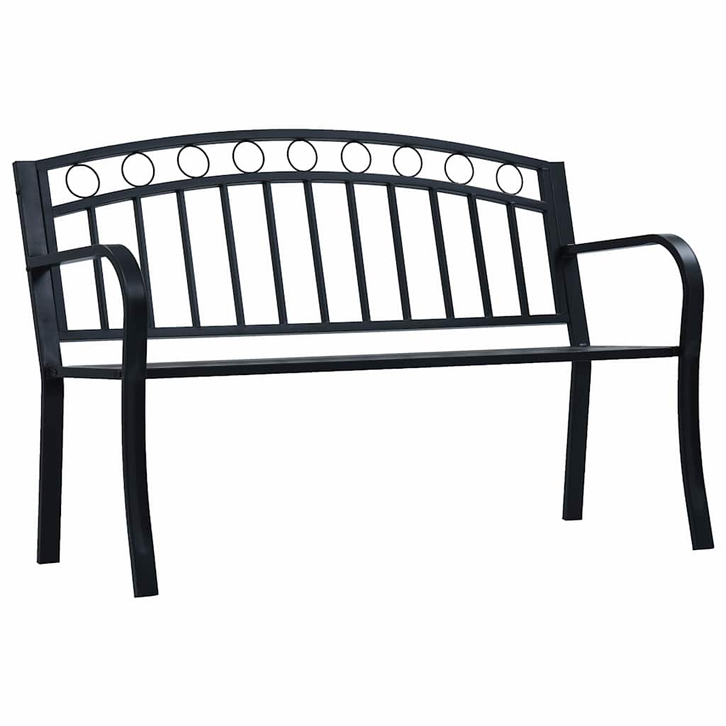 Vidaxl tuinbank 125 cm staal zwart