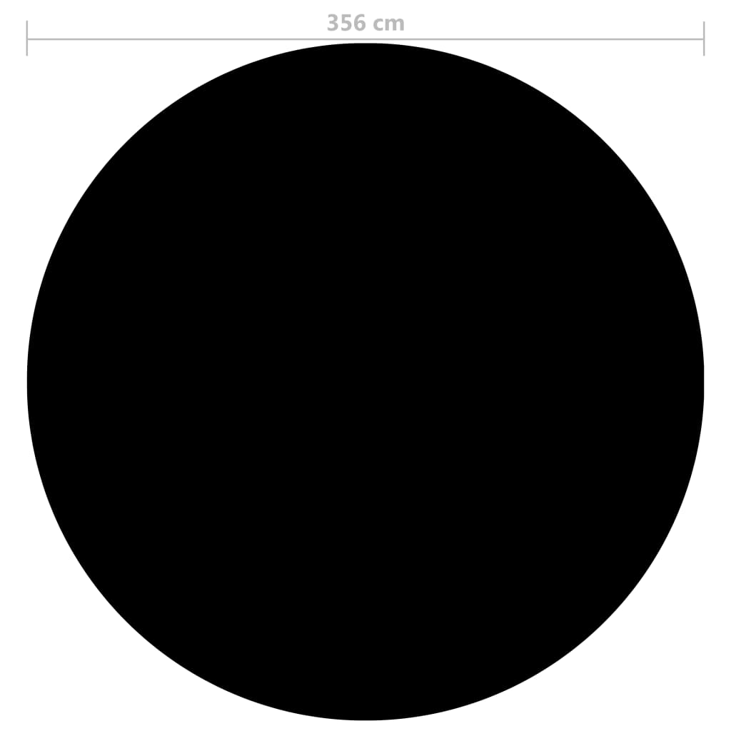 Vidaxl pooltäcke 356 cm pe svart