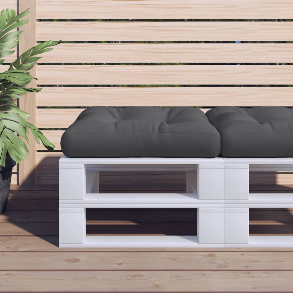 Vidaxl Pallet Cushion 60x61.5x10 cm de tela negra