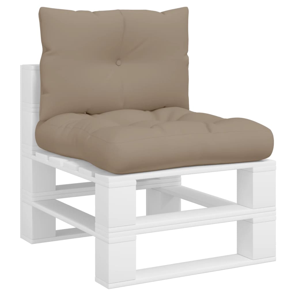 Cuscini da pallet Vidaxl 2 St tessuto taupe