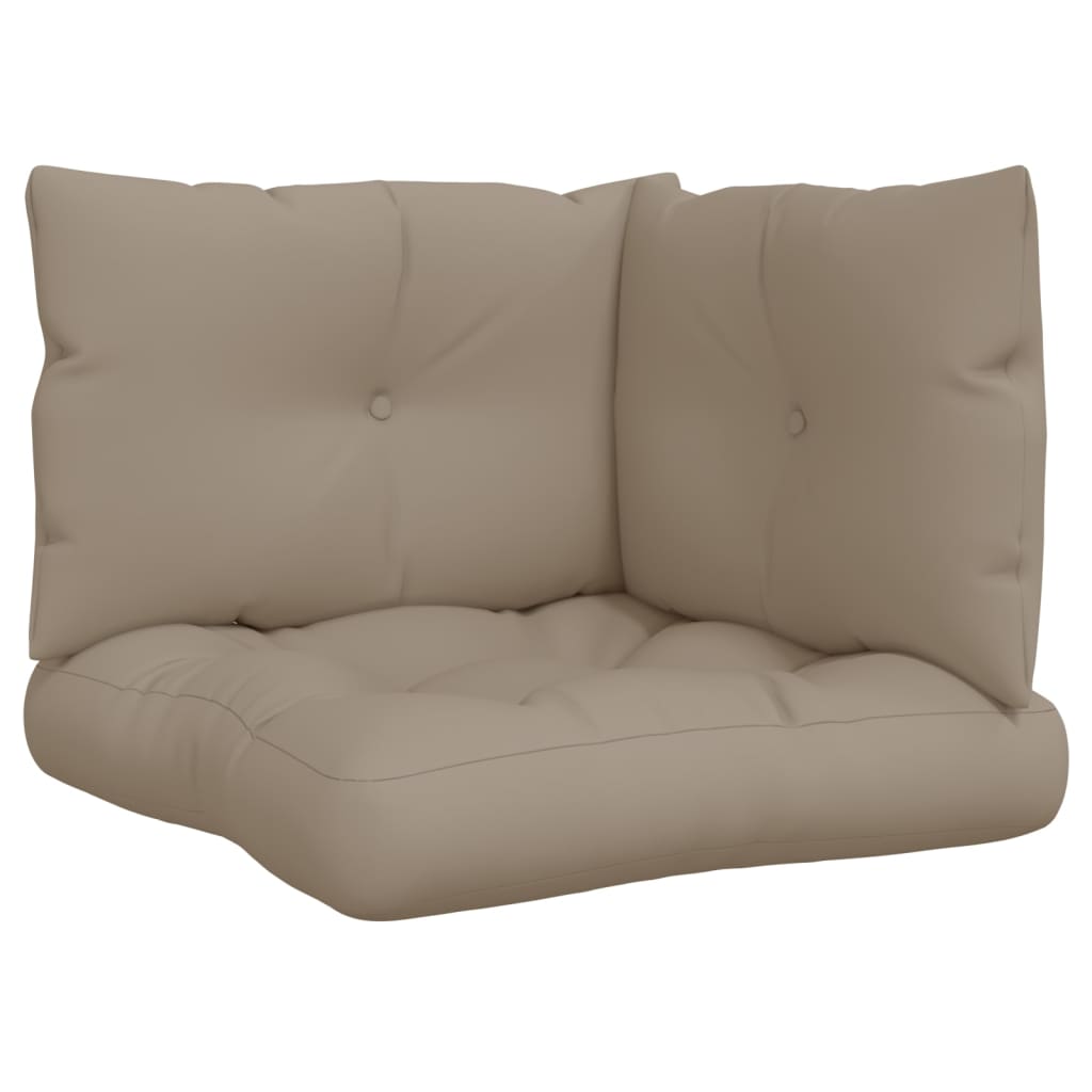 Vidaxl pallputer 3 st stoff taupe