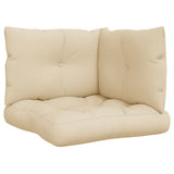 Coussins de palette vidaxl 3 St tissu beige