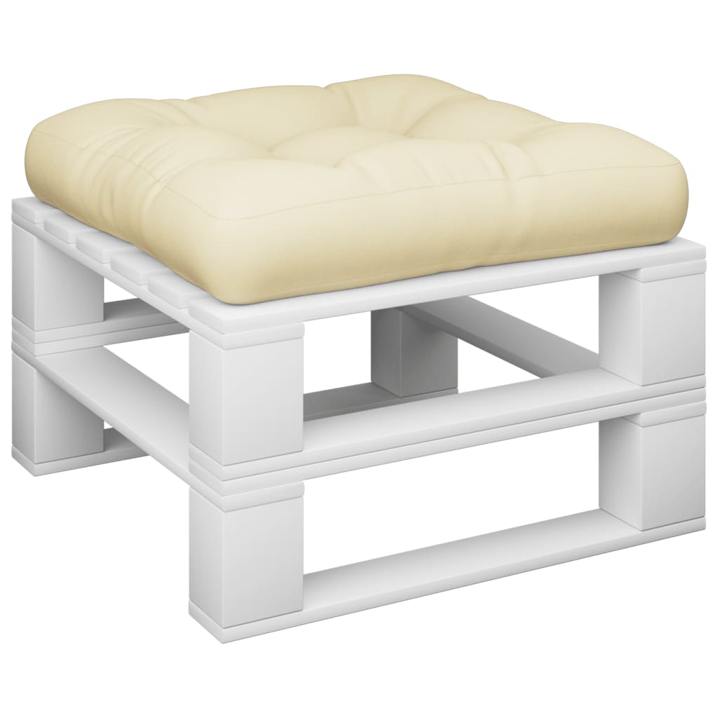 Vidaxl Pallet Pushion 60x61.5x10 cm stof crème farvet