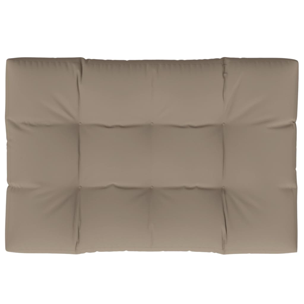 VidaXL Palletkussen 120x80x12 cm stof taupe