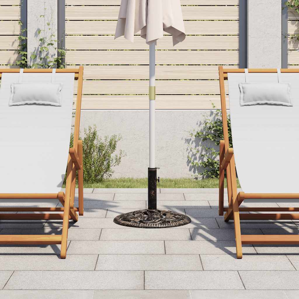 Vidaxl Parasol fot 12 kg 48 cm støpejerns bronse farget