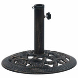 Vidaxl Parasol Foot 9 kg 40 cm en fonte en fonte noir et bronze de couleur