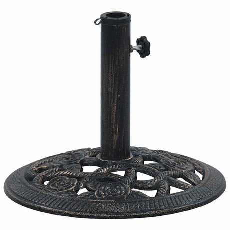 Vidaxl Parasol Foot 9 kg 40 cm en fonte en fonte noir et bronze de couleur