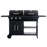 VidaXL Gas-charcoal barbecue with 3 burners