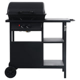 Vidaxl Gas Barbecue con tavolo laterale a 3 strati nero