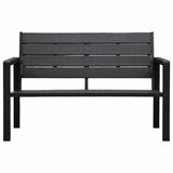 Vidaxl tuinbank hout-look 120 cm hdpe zwart