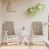 Vidaxl Garden Chair Cushions 2 ST High Back 120x50x3 cm tissu taupe