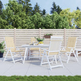 Vidaxl sedia da giardino cuscini 4 St High Back120x50x3 cm in tessuto beige