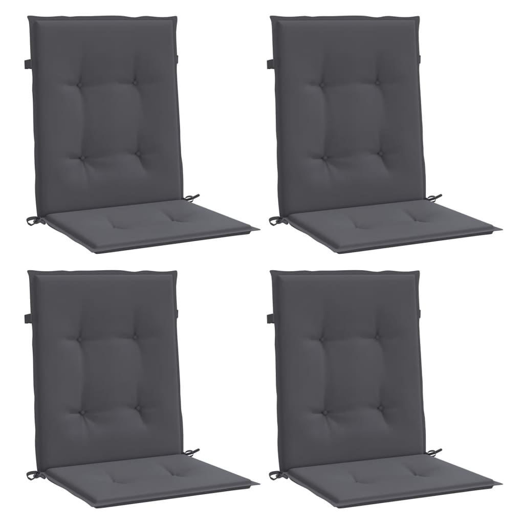 Vidaxl Garden Chair Cushion Low Back Oxford Fabric Couleur anthracite
