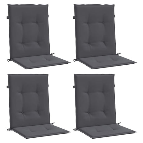 Vidaxl Garden Chair Cushion Low Back Oxford Fabric Couleur anthracite