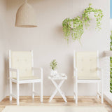 Vidaxl Garden Chair Cushion Low Back 2 St 100x50x3 cm Crème en tissu oxford