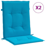 Vidaxl Garden Chair coussins Low Back 2 St 100x50x3 cm Oxford Fabric bleu