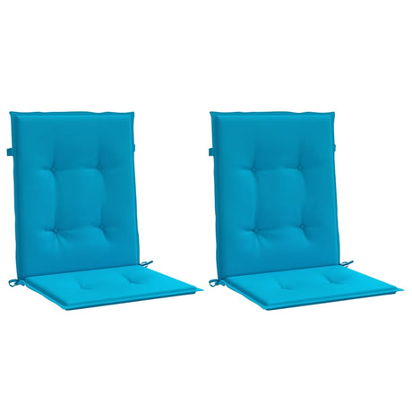 Vidaxl Garden Chair coussins Low Back 2 St 100x50x3 cm Oxford Fabric bleu