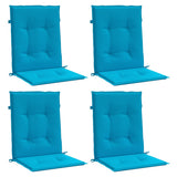 Vidaxl Garden Chair Cushions Low Back 4 PCS 100x50x3 cm Oxford Fabric bleu