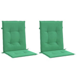 Coussins de chaise de jardin vidaxl bas arrière 2 st 100x50x3 cm oxford tissu vert
