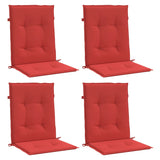 Vidaxl Garden chair cushions Low back 4 pcs 100x50x3 cm Oxford fabric red