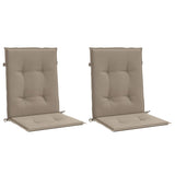 Vidaxl Garden Chair Cushions Low Back 2 St 100x50x3 cm Oxford Fabric Taupe