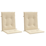 Vidaxl Garden Stol Puder Low Back 2 St 100x50x3 cm Oxford Stof beige