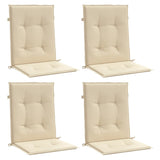 Vidaxl Garden Chair Cudions Low Back 4 PCS 100x50x3 CM Oxford Fabric Beige