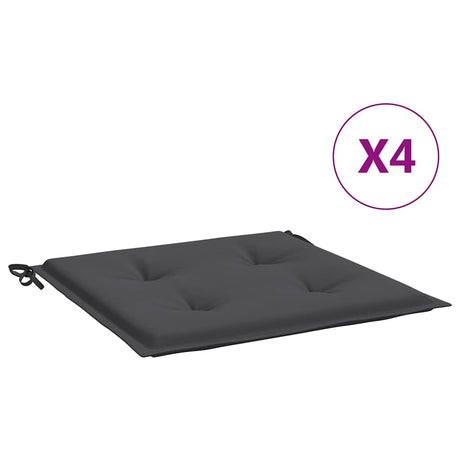 Coussins de chaise de jardin vidaxl 4 pcs 40x40x4 cm Oxford tissu anthracite -colored