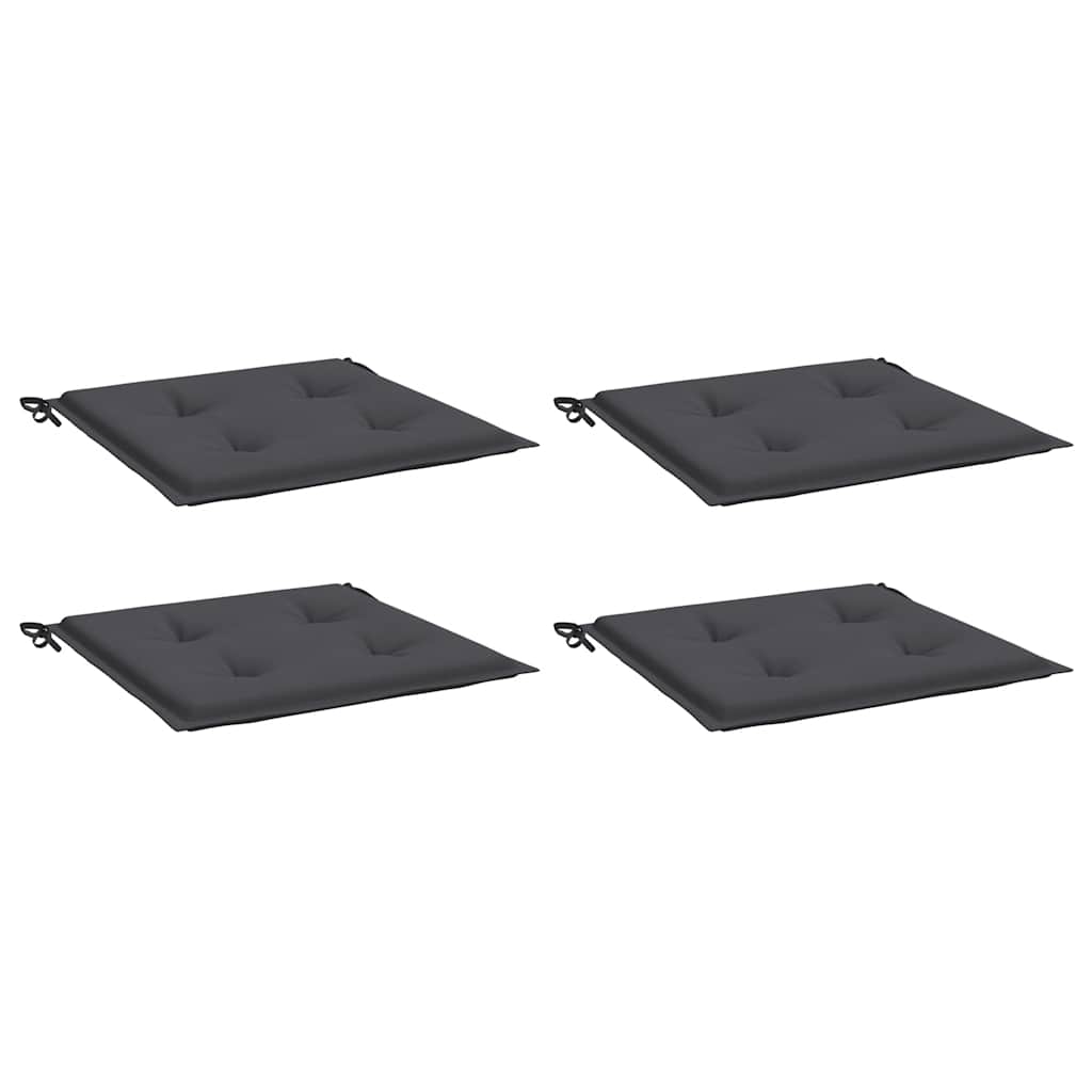 Coussins de chaise de jardin vidaxl 4 pcs 40x40x4 cm Oxford tissu anthracite -colored
