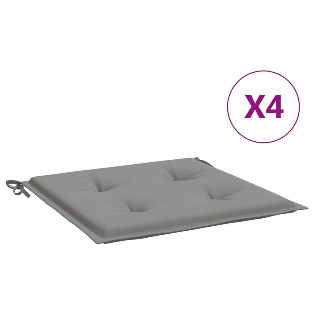 Vidaxl Gaart Charg Cushionen 4 PCS 40x4xxx3 cm Oxford Stoff Grey